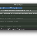 Settings I used in iOS App Signer to sign Socket.ipa for an iPad running 10.3.3.